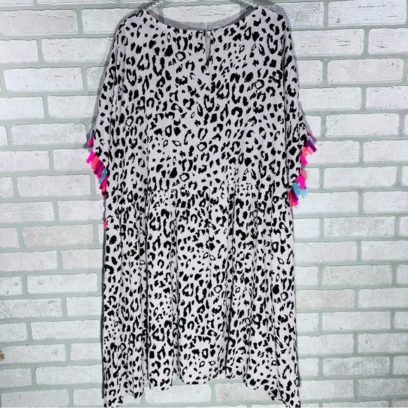 Savanna Jane Plus Size Stepping Ahead Leopard Print Short Sleeve Dress Size 3X - Picture 4 of 9